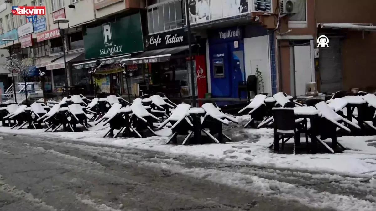 Samsun'da kar yağışı etkili oluyor