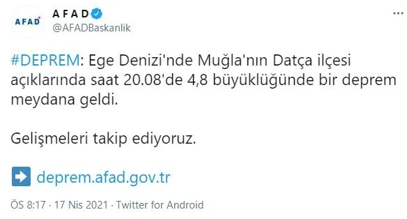 son-dakika-mugla-datcada-korkutan-deprem-afad-kandilli-rasathanesi-son-depremler-1618680146344.jpg Son dakika: Muğla Datça'da korkutan deprem! AFAD - Kandilli Rasathanesi son depremler-3