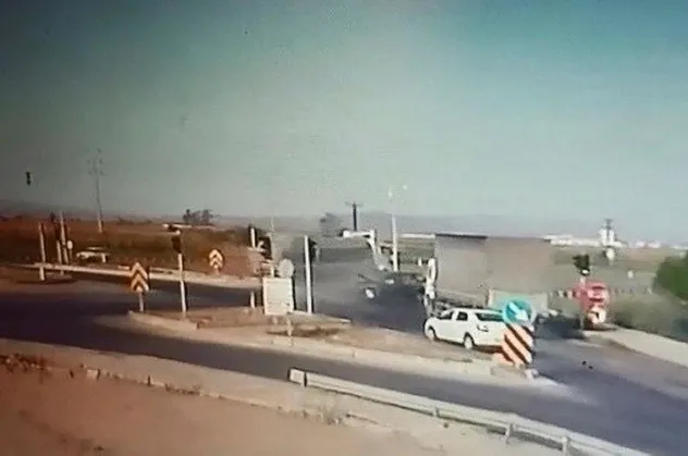 Bursa - İzmir Karayolunda dehşet anı kamerada