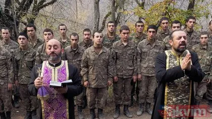 SON DAKİKA: Terör devleti Ermenistan’da papazlar çocuk askerleri vaftiz etti!