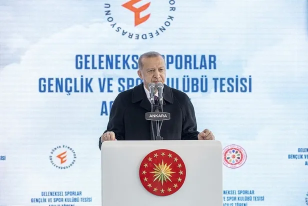 Başkan Erdoğan'dan Geleneksel Sporlar Gençlik ve Spor Kulübü Tesisi Açılış Töreni'nde önemli açıklamalar-3