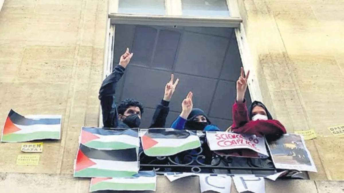 Sciences Po Paris’te Gazze protestosu