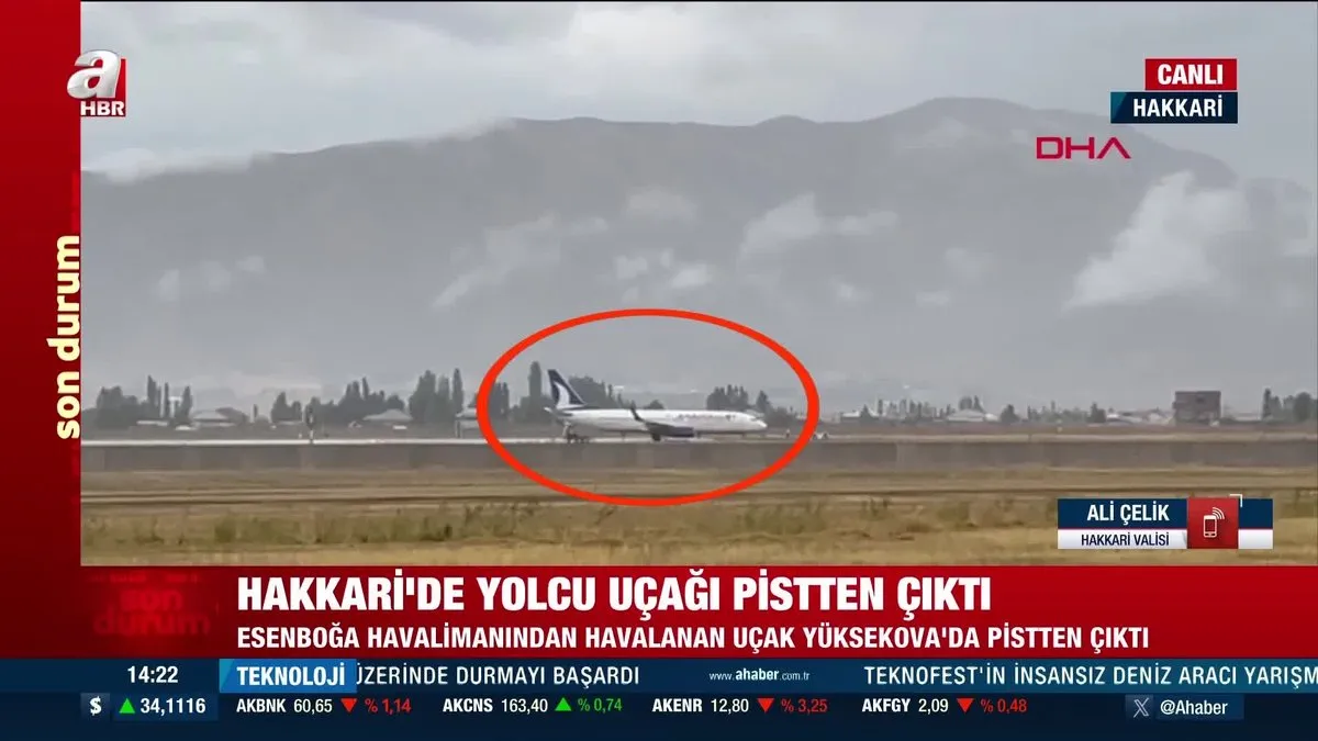 Yolcu uçağı pistten çıktı