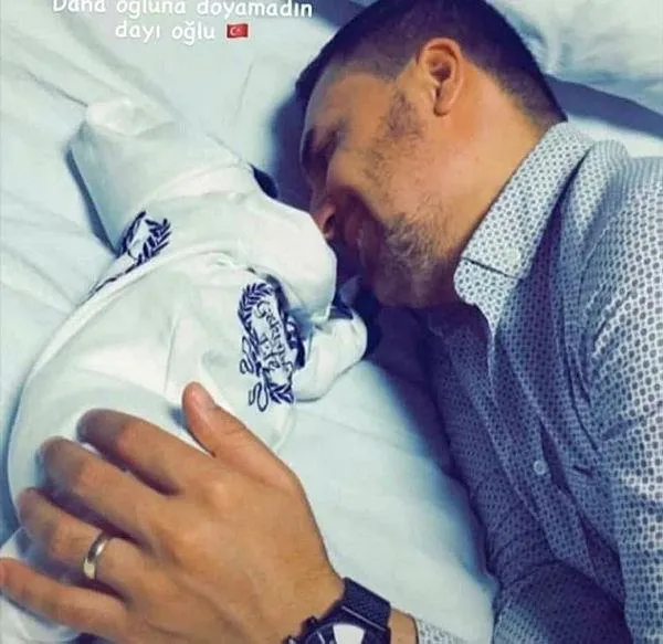 Şehit Astsubay Sinan Aktay'a kundaktaki bebeğiyle veda-5