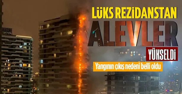 Kadıköy’de 24 katlı binada yangın! Lüks rezidans alev alev yandı! Yangının çıkış nedeni belli oldu