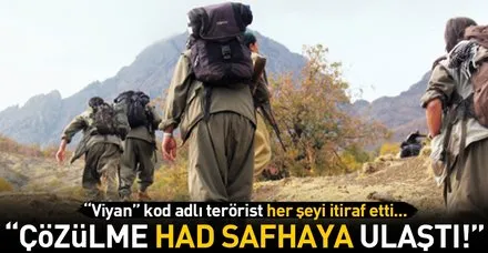 "Viyan" kod adlı teröristten PKK itirafları