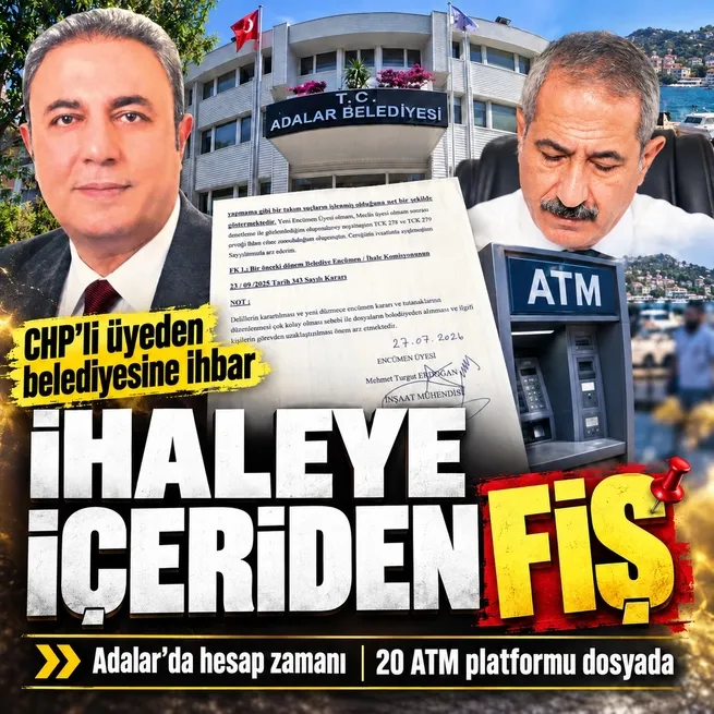 Adalar Belediyesinde hesap zamanı! CHP’li üye isim isim suç duyurusunda bulundu: 20 ATM ihalesi mercek altında