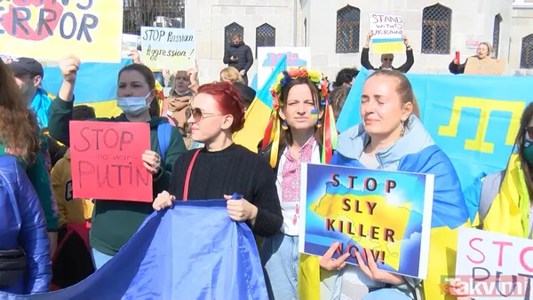 SON DAKİKA: Rusya Ukrayna savaşında son durum! Türkiye'deki Ukraynalılar Rusya'yı protesto etmek için meydanlara akın etti - 34