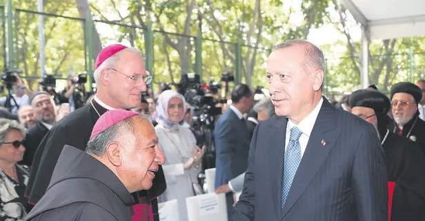 Başkan Recep Tayyip Erdoğan İstanbul’da Ortodoks Kilisesinin temelini attı