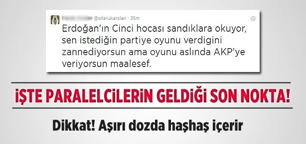 Paralelci yazardan yok artık dedirten iddia
