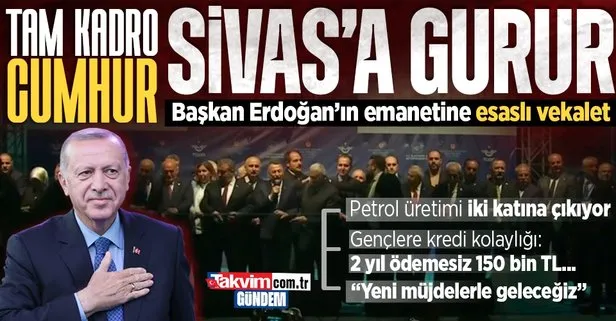 Cumhur tam kadro kurdeleyi kesti! Ankara - Sivas YHT açılışında ’yeni müjde’ açıklaması: Petrol üretimini 2 katına çıkarıyoruz mesajı