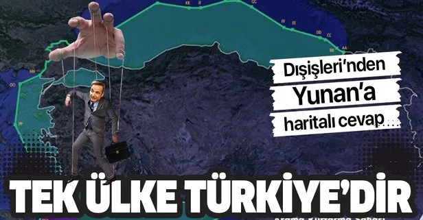 Dışişleri Bakanlığı'ndan Yunanistan'a haritalı cevap!