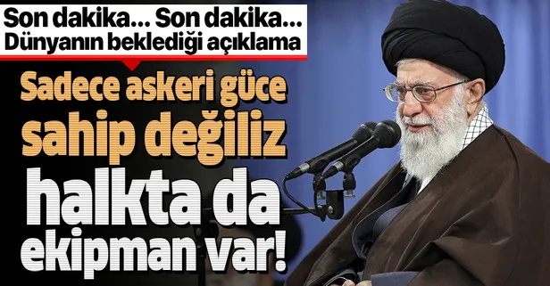 Son dakika: İran'ın dini lideri Hamaney'den saldırı sonrası önemli açıklamalar: Büyük değişimler gerçekleşecek