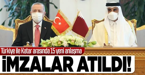 Başkan Erdoğan Katar’da! Türkiye ile Katar arasında yeni anlaşmalar imzalandı