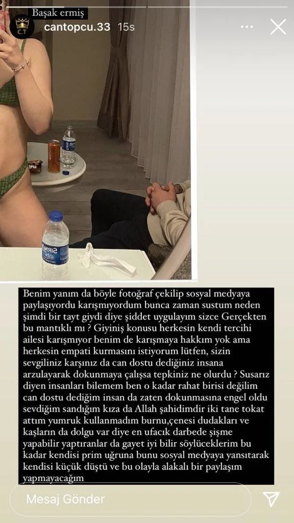 Oyuncu Can Topçu'dan sosyal medya fenomeni Başak Ermiş'e tayt dayağı! İtiraf geldi: İki tokat attım-11