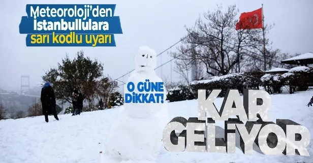 Meteoroloji’den İstanbul için sarı kodlu uyarı! İstanbul’a kar yağacak mı? İstanbul’a kar ne zaman yağacak?