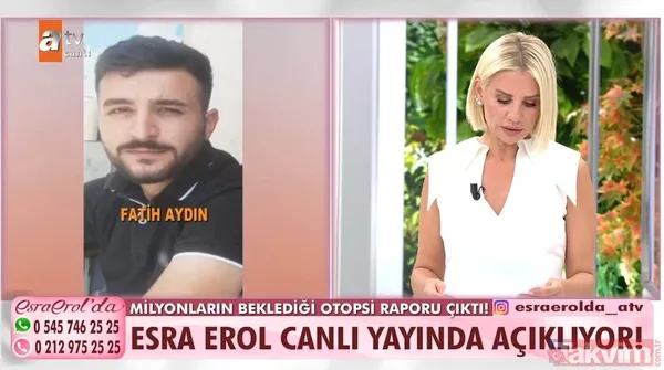 Fatih Aydın'ın ölüm sebebi ne? Esra Erol canlı yayında otopsi raporunu açıkladı: "İncelenen kemiklerde..." - 8
