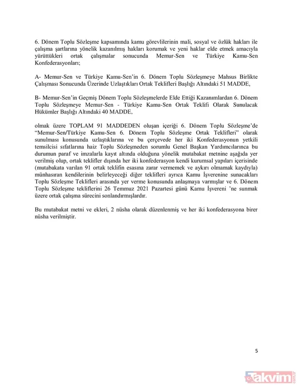 Sendikalar memur ve memur emeklisi için ne talep etti? Memur toplu sözleşme zammı yüzde kaç? İşte detaylar... - 9