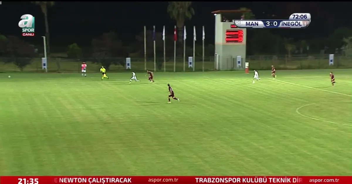 Manisa FK - İnegölspor karşısında Sertaç Çam'ın golüyle 3-0 öne geçti