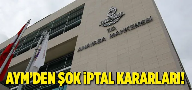 AYM o maddeleri iptal etti!