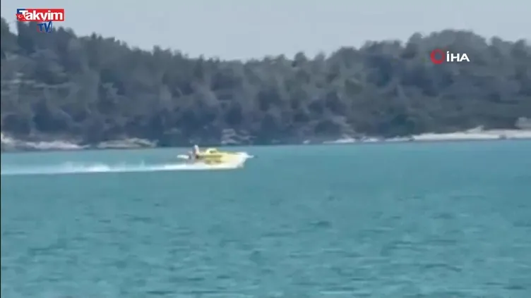 Uçak böyle suya gömüldü!