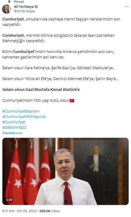 Başkan Erdoğan'dan "Cumhuriyetin 100’üncü yıl dönümü" mesajı: Cumhuriyetimizi daha da güçlendirerek yeni asrına hazırlamanın gayreti içindeyiz-13