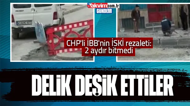 İSKİnin bitmek bilmeyen altyapı çalışması İstanbulluyu bezdirdi: Ortalığı batırdılar