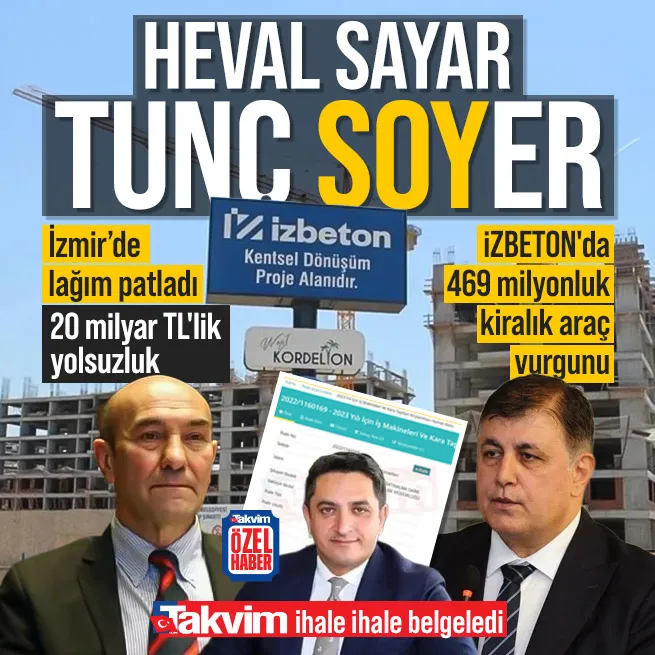 CHPli İzmir BBde lağım patladı! İZBETONda 469 milyonluk kiralık araç vurgunu ve kooperatif yolsuzluğu | TAKVİM ihale ihale belgeledi