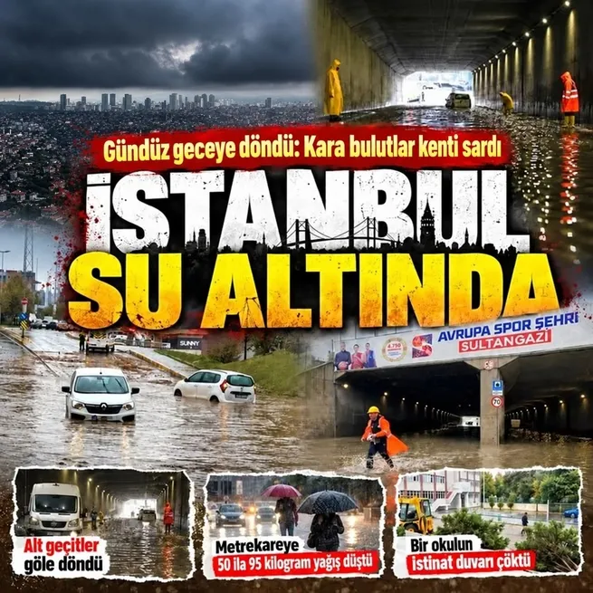 İstanbul’da sağanak şiddetini artıracak! Sel sularına kapılan kadını 3 kişi kurtardı, metro ve alt geçitleri su bastı