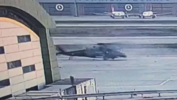 SON DAKİKA: Sabiha Gökçen'de yaşanan helikopter kazasının videosu ortaya çıktı-3