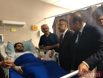 Cumhurbaşkanı Yardımcısı Oktay ve Bakan Çavuşoğlu El Nur Camisi’ni ve yaralıları ziyaret etti