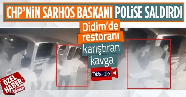 Restoranda kavgaya karışan sarhoş Didim Belediye Başkanı Deniz Atabay polise saldırdı!