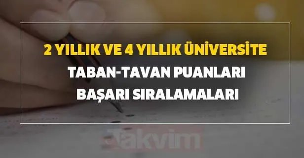 2020 universite taban tavan puanlari
