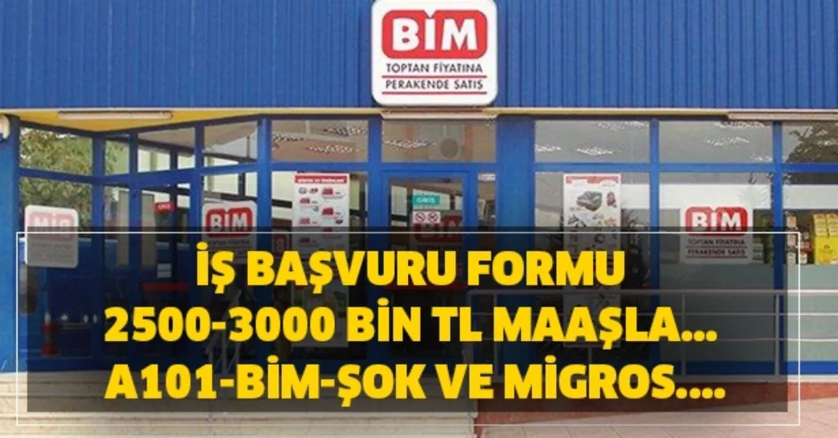 A101 Bim Sok Ve Migros Personel Aliyor Iste Basvuru Formu Takvim