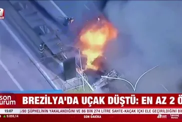 Brezilya'da uçak düştü: 2 ölü