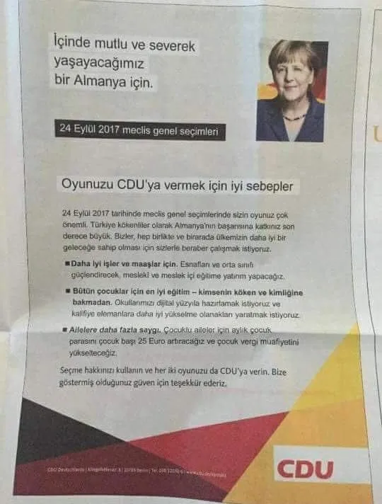 'Türk oyu' korkusu Merkel'e Türkçe konuşturdu-1