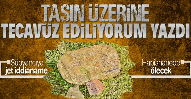 Taşın üzerine 'Tecavüz ediliyorum lütfen yardım edin' yazan kız çocuğuna saldıran Hüseyin Evkuran'a jet iddianame! 25 yıl isteniyor