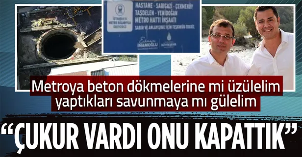 Metroya beton döken İBB'nin Sözcüsü Murat Ongun'dan kargaları güldürecek açıklama: Çukur vardı onu kapattık