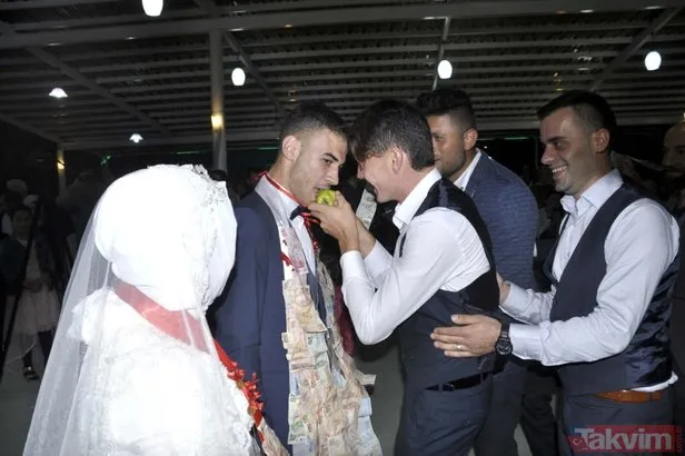 50 metrelik düğün takısı görenleri şaşkına çevirdi