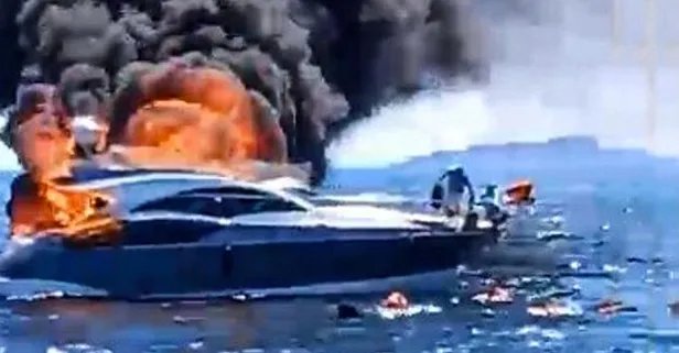Kınalıada açıklarında bir teknede yangın! Denize atlayan 12 kişiyi Sahil Güvenlik kurtardı