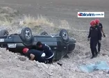 5 takla atan otomobilden sağ çıktılar