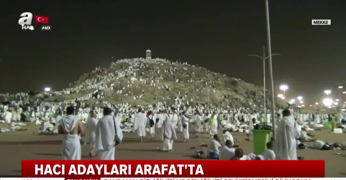 Hacı adayları Arafat'ta