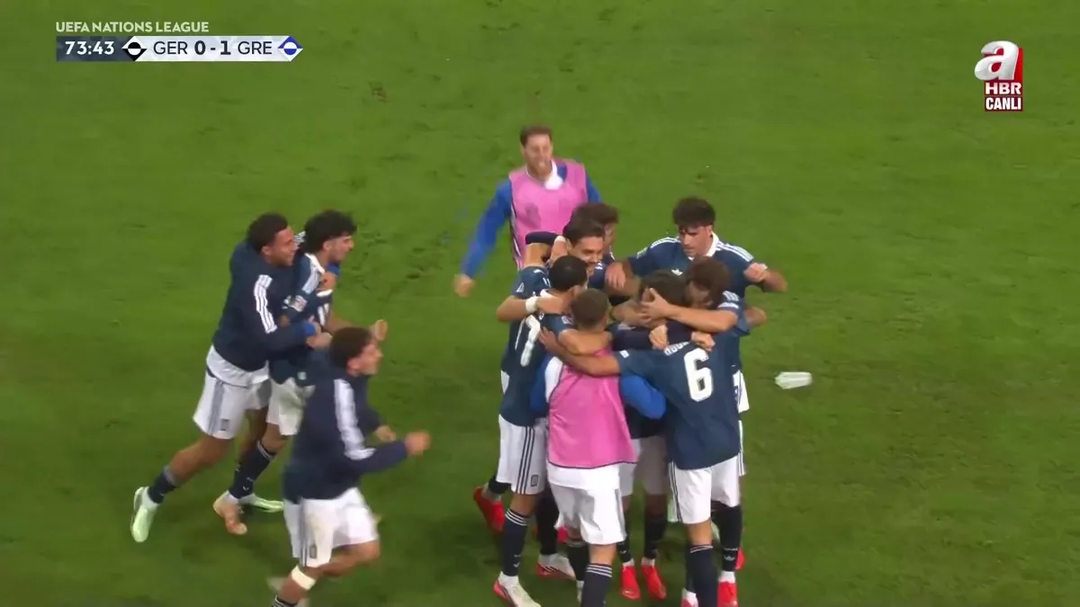 GOL: Dimitris Kourbelis | Almanya 0-1 Yunanistan Uluslar Ligi