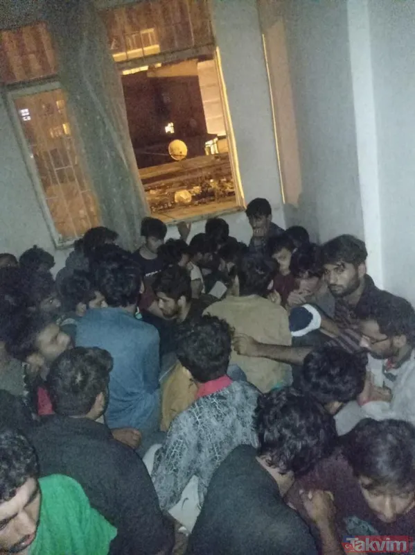 Van'da iki apartman dairesinden 115 kaçak Afgan göçmen çıktı - 7