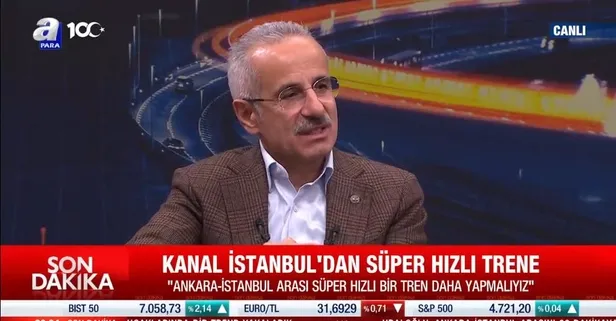 Ulaştırma ve Altyapı Bakanı Abdulkadir Uraloğlu A Para'da önemli açıklamalarda bulundu! İpekyolu Projesi start alıyor! İhaleler 2024’te