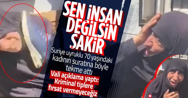 İnsanlık dışı tekme! Suriye uyruklu 70 yaşındaki teyzenin suratına tekme atan Şakir Çakır adliyeye sevk edildi