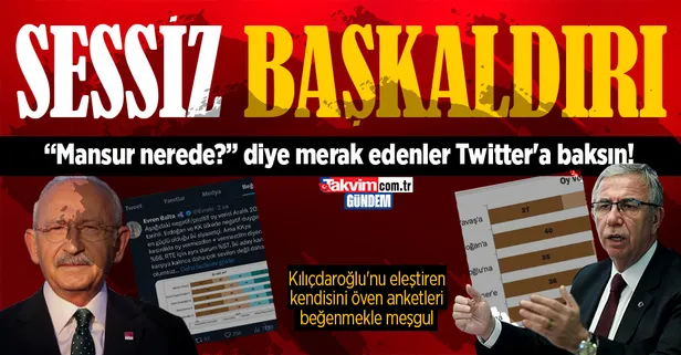 Kemal Kılıçdaroğlu'nun 14 ve 28 Mayıs hezimeti sonrası Mansur Yavaş da başkaldırdı! Kılıçdaroğlu'nu eleştiren anketi beğendi