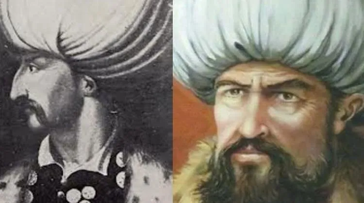 (Soldaki Kanuni Sultan Süleyman, sağdaki Fatih Sultan Mehmet)
