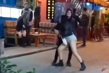 Taksim'de kadın kavgası!