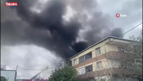 Ataşehir’de fabrika yangını